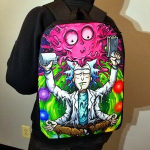 Rick and Morty Trippy Backpack